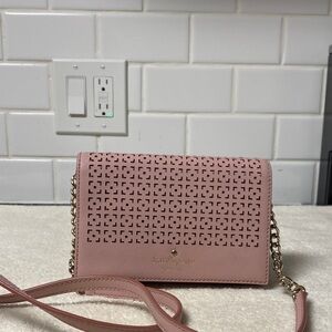 Kate Spade Blush Crossbody Bag with Chain Strap
